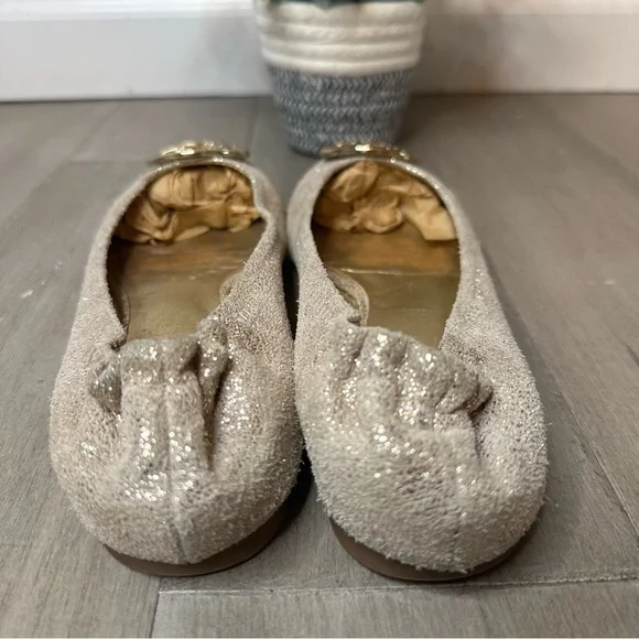 Tory Burch Gold Flats 6.5 - Picture 7 of 12